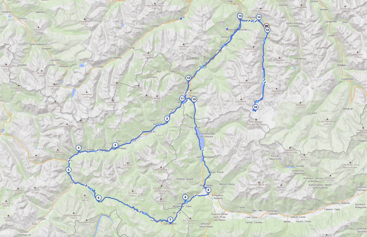3 Ländertour karte